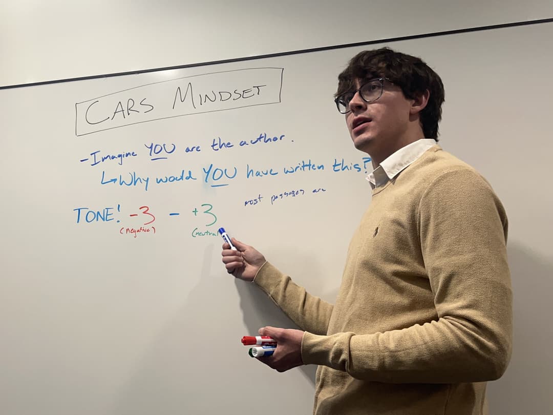 Focused MCAT section study with notes